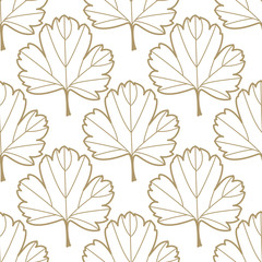 Seamless pattern with leaves