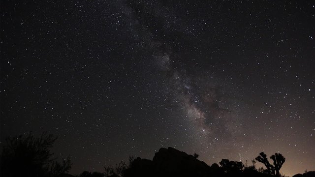 Milky Way Time-lapse over Joshua Tree