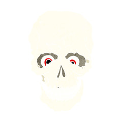 cartoon spooky skull