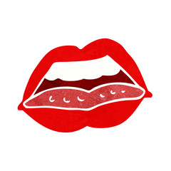 cartoon sexy lips symbol