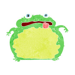 cartoon funny frog