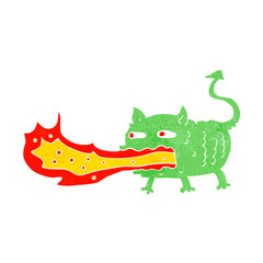 cartoon fire breathing imp