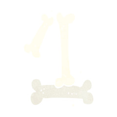 cartoon halloween bone number