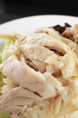 Rice steamed with chicken