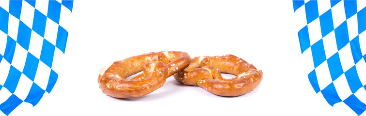 Brezel Bayern Flagge Oktoberfest 