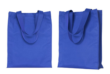 blue shopping bag isolated on white
