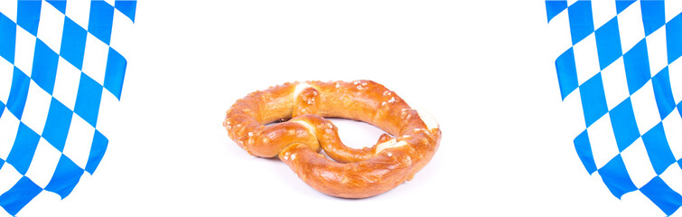 Brezel Bayern Flagge Oktoberfest 