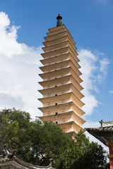 white pagoda in Dali, China