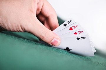 Poker Cards on hand