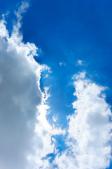 Sky with clouds and sunlight