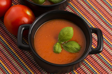 Tomato gazpacho soup, Spanish cuisine
