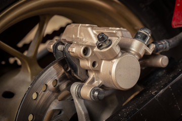 Obraz na płótnie Canvas motorcycle disc brakes