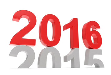 2015-2016 change new year 2016 isolated