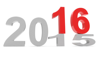 2015-2016 change new year 2016 isolated