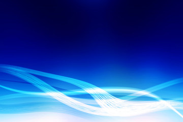 Abstract line curve deep blue color background texture.