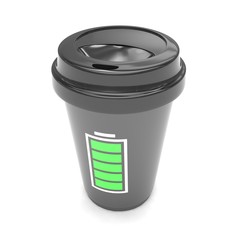 Coffee to go on white