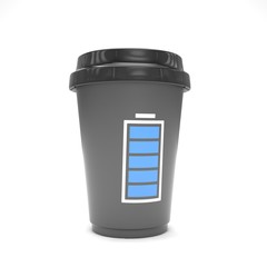 Coffee to go on white