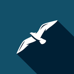 Seagull icon. Vector Illustration.