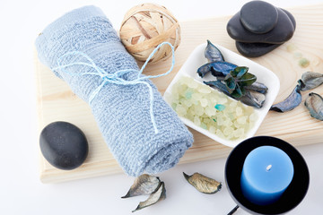 spa stuff on white background