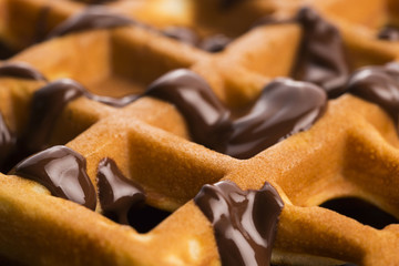 waffles with chocolate