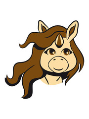 Unicorn dear sweet fairy head