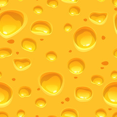 Yellow cheese seamless pattern