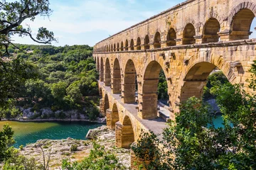 Photo sur Plexiglas Pont du Gard The bridge was built in Roman times
