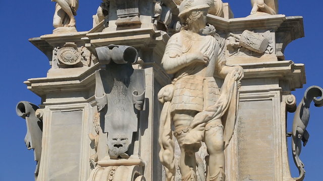 Monument of Filippo V in Sicily Italy
