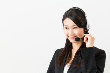 asian businesswoman isolated on whitebackground