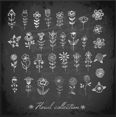 Set of decorative flowers for your design