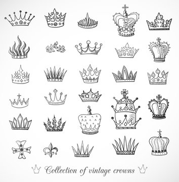 Sketch crowns collection. 