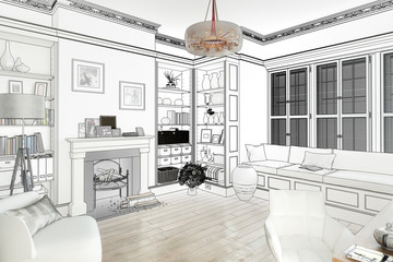 Das weiße Salon (Entwurf)