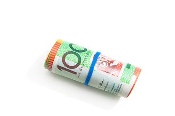 Australian currency, coins, bank notes background