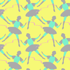 Ballet seamless pattern