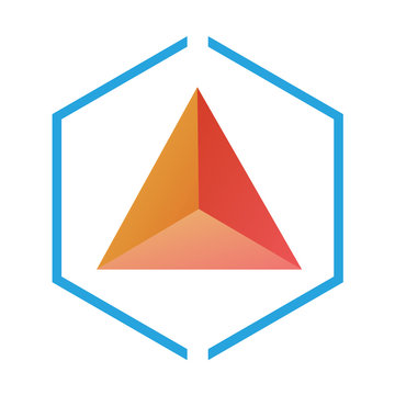 Polygonal design pyramyd with triangular polygons