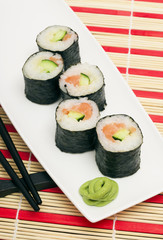 Maki Sushi - Roll made of Smoked Eel, Cream Cheese and Deep