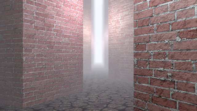 Foggy Street. Seamless Loop