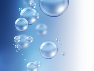 air bubbles under water