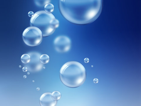 air bubbles under water