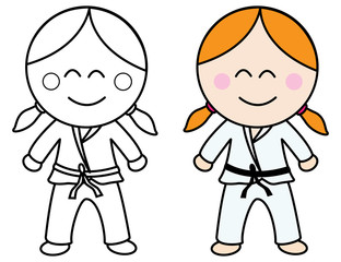 Obraz na płótnie Canvas Karate girl