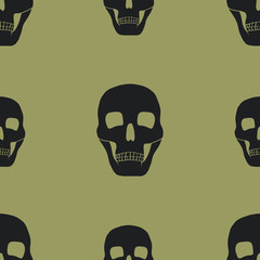 seamless background with skulls