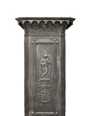 Bronze pedestal.