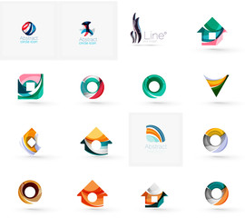 Set of various geometric icons