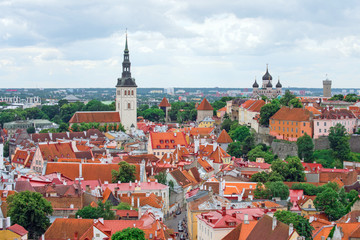 Obraz premium Panoramic view of old Tallinn, Estonia.