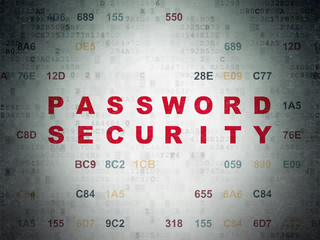 Safety concept: Password Security on Digital Paper background