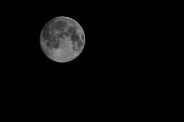 Vollmond am Nachthimmel - links oben