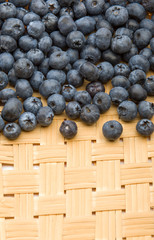 Blueberries on wooden background