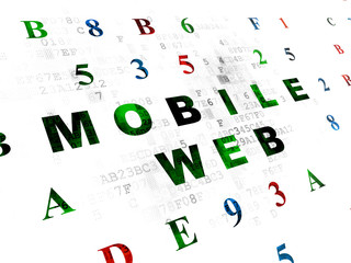 Web design concept: Mobile Web on Digital background