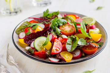 Salad with fresh summer vegetables