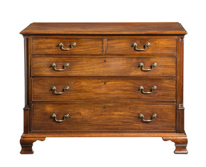 Old original vintage wooden chest of drawers - obrazy, fototapety, plakaty